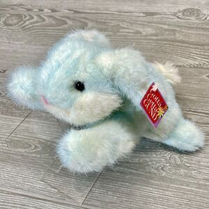 Vintage Gund Bumper the Blue Bunny Rabbit 10in Plush Stuffed Baby Animal Toy NWT